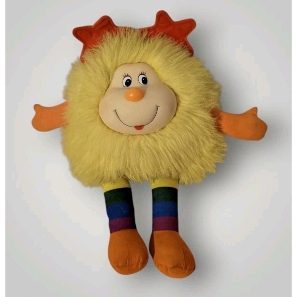 80s Rainbow Brite Sprite Plush Merrily Canary Yellow Girl Hallmark 1984 Vtg 11"